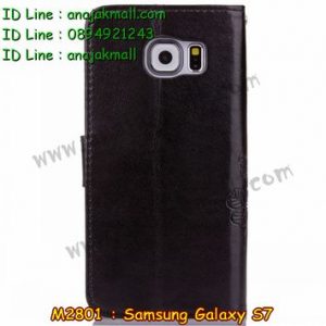 M2801-02 เคสฝาพับ Samsung Galaxy S7 สีดำ