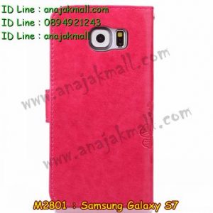 M2801-05 เคสฝาพับ Samsung Galaxy S7 สีชมพู