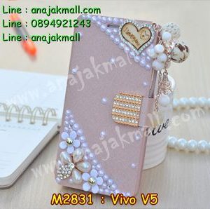 M2831-02 เคสฝาพับคริสตัล Vivo V5 ลาย Love II