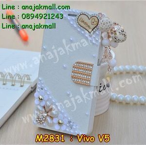 M2831-03 เคสฝาพับคริสตัล Vivo V5 ลาย Love III