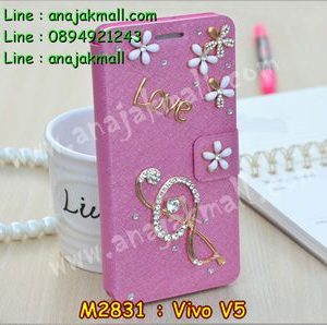 M2831-07 เคสฝาพับคริสตัล Vivo V5 ลาย Music I