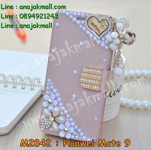 M2842-02 เคสฝาพับคริสตัล Huawei Mate 9 ลาย Love II