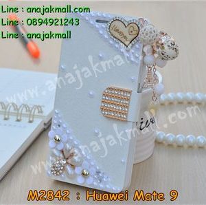 M2842-03 เคสฝาพับคริสตัล Huawei Mate 9 ลาย Love III