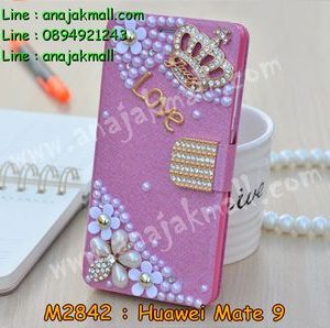 M2842-04 เคสฝาพับคริสตัล Huawei Mate 9 ลาย มงกุฏรัก I