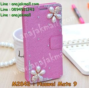 M2842-14 เคสฝาพับคริสตัล Huawei Mate 9 ลาย Two Flower I