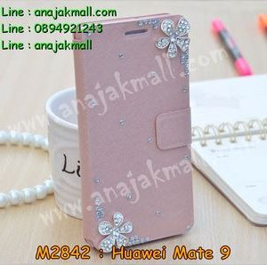 M2842-18 เคสฝาพับคริสตัล Huawei Mate 9 ลาย Fresh Flower II