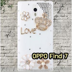 M852-04 เคสประดับ OPPO Find 7 ลาย Love
