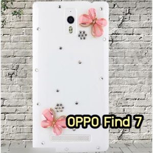 M852-13 เคสประดับ OPPO Find 7 ลายผีเสื้อน้อย II