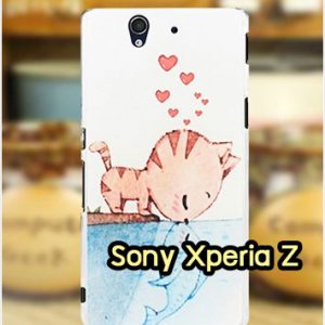 M1140-12 เคสแข็ง Sony Xperia Z-L36H ลาย Cat & Fish