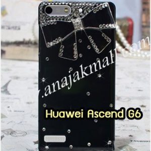 M1150-11 เคสประดับ Huawei Ascend G6 ลาย Black Bow