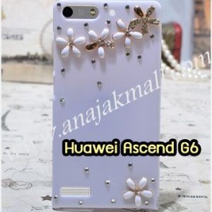 M1150-06 เคสประดับ Huawei Ascend G6 ลาย White Flower