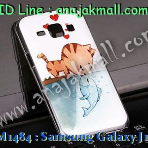 M1484-07 เคสแข็ง Samsung Galaxy J1 ลาย Cat & Fish