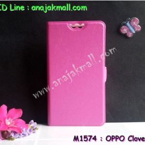 M1574-02 เคสหนังฝาพับ OPPO Find Clover สีชมพู