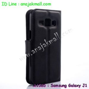 M1585-02 เคสฝาพับ Samsung Galaxy J1 สีดำ