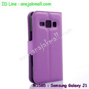 M1585-04 เคสฝาพับ Samsung Galaxy J1 สีม่วง