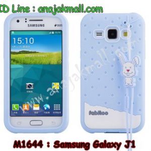 M1644-03 เคสซิลิโคน Samsung Galaxy J1 สีเขียว