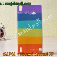 M1741-13 เคสยาง Huawei Ascend P7 ลาย Colorfull Day
