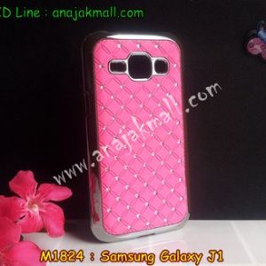 M1824-01 เคสแข็งประดับ Samsung Galaxy J1 สีชมพู