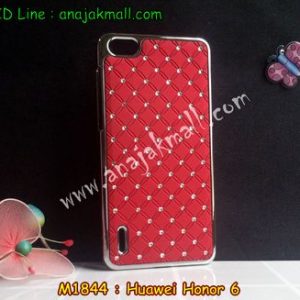 M1844-03 เคสแข็งประดับ Huawei Honor 6 สีแดง
