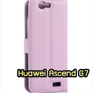 M1371-08 เคสหนังฝาพับ Huawei Ascend G7 สีชมพู