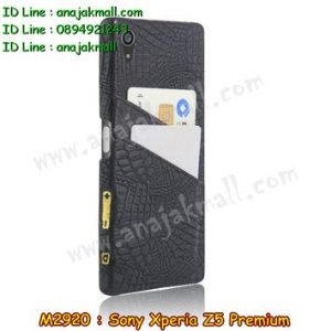 M2920-04 เคสลายหนังจระเข้ Sony Xperia Z5 Premium สีดำ