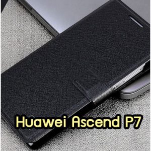 M1082-03 เคสฝาพับ Huawei Ascend P7 สีดำ