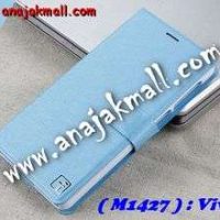 M1427-01 เคสหนังฝาพับ Vivo Y28 สีฟ้า