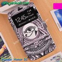 M1059-01 เคสโชว์เบอร์ Huawei Honor 3C ลาย Black Eye