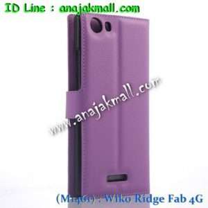 M1461-04 เคสฝาพับ Wiko Ridge Fab 4G สีม่วง