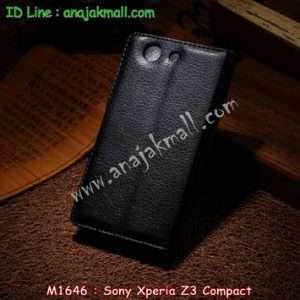 M1646-01 เคสฝาพับ Sony Xperia Z3 Compact สีดำ