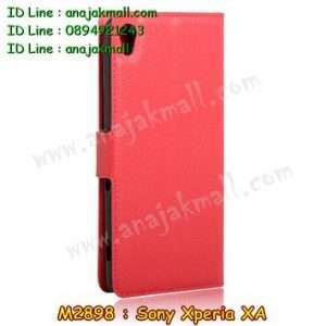 M2898-07 เคสฝาพับ Sony Xperia XA สีแดง