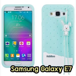 M1424-02 เคสซิลิโคน Samsung Galaxy E7 สีเขียว