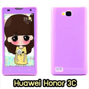 M889-06 เคสซิลิโคนฟิล์มสี Huawei Honor 3C สีม่วง