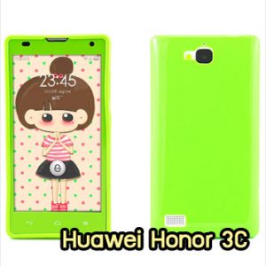 M889-07 เคสซิลิโคนฟิล์มสี Huawei Honor 3C สีเขียว