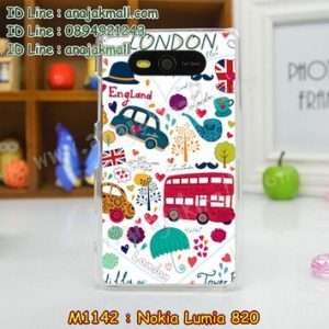 M1142-19 เคสแข็ง Nokia Lumia 820 ลาย London