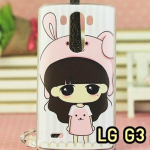 M804-02 เคสแข็ง LG G3 ลายสาวกระต่าย