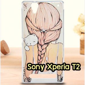 M1229-02 เคสยาง Sony Xperia T2 Ultra ลาย Laby Cat