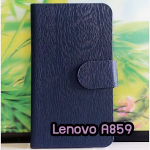 M1095-03 เคสฝาพับ Lenovo A859 สีน้ำเงิน