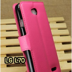 M1414-04 เคสฝาพับ LG L70 สีกุหลาบ