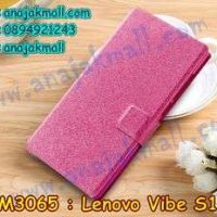 M3065-04 เคสฝาพับ Lenovo Vibe S1 สีชมพู