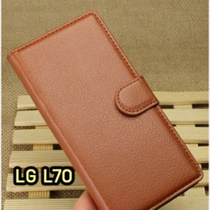 M1414-08 เคสฝาพับ LG L70 สีน้ำตาล