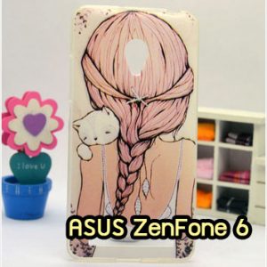 M806-07 เคสยาง ASUS ZenFone 6 ลาย Lady Cat