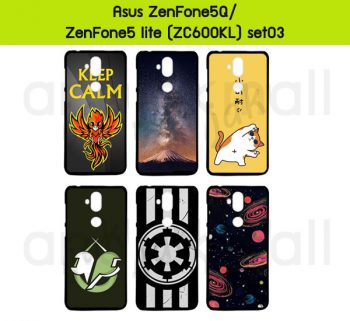 M5637-S03 เคส Asus ZenFone5Q (ZC600KL) ยางนิ่ม พิมพ์ลายการ์ตูน Set03 (เลือกลาย)