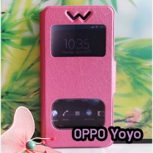 M1187-02 เคสโชว์เบอร์ OPPO Yoyo สีชมพู