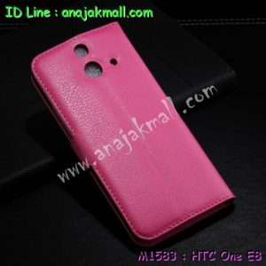 M1583-05 เคสฝาพับ HTC One E8 สีกุหลาบ