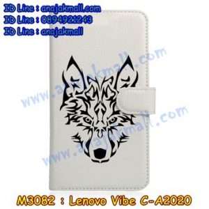 M3082-10 เคสหนังฝาพับ True Lenovo 4G Vibe C ลาย Wolf II