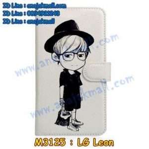 M3125-07 เคสหนังฝาพับ LG Leon ลาย Share Two