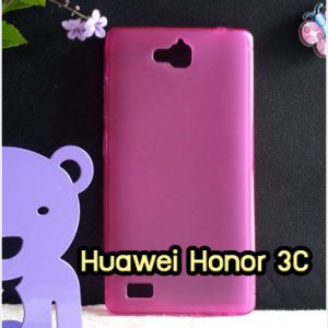 M1244-01 เคสยางใส Huawei Honor 3C สีกุหลาบ
