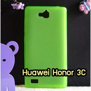 M1244-03 เคสยางใส Huawei Honor 3C สีเขียว