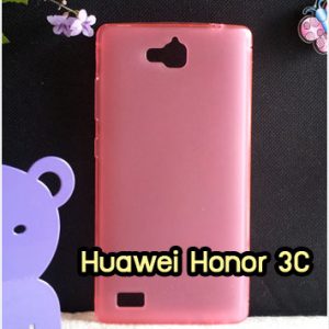 M1244-04 เคสยางใส Huawei Honor 3C สีชมพู